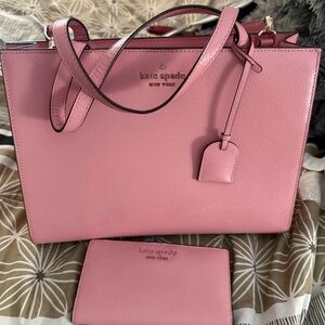 Kate Spade Blush Pink Tote and Wallet Set